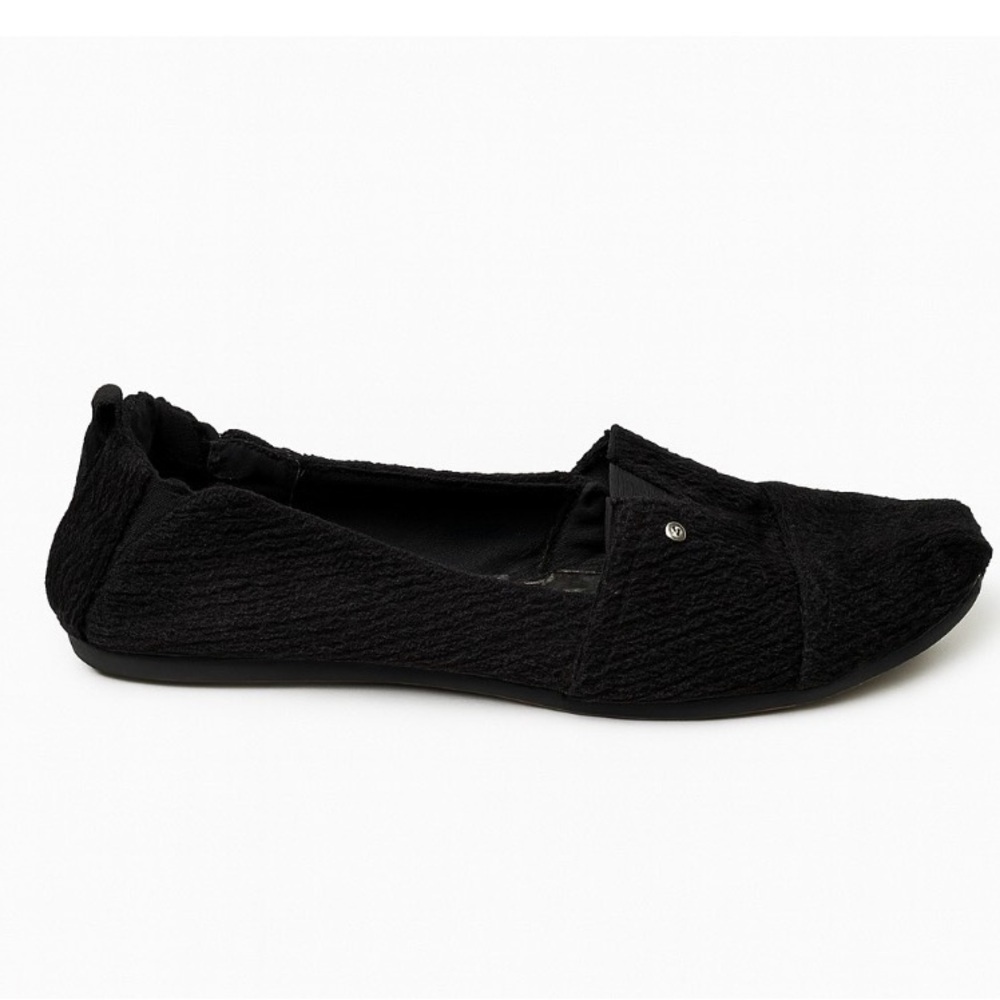Madlove Shoes Womens Crochet Ballet Flats Slip On Black Fabric Casual Comfort 8